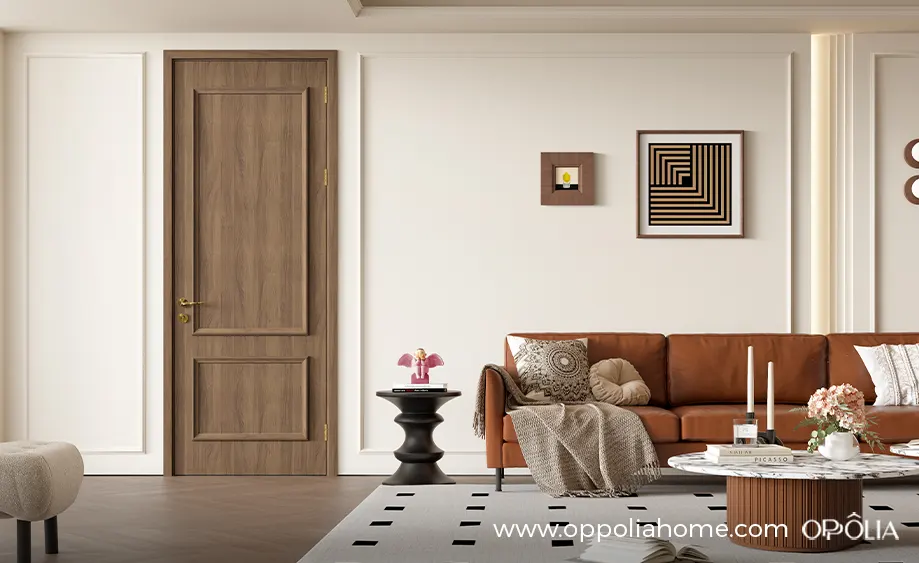 Brown Walnut Shaker Style WPC Door – YDM003D